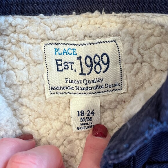 The Children's Place Blue Shacket Sherpa Lined Size 18-24 mos Jacket - Picture 5 of 6